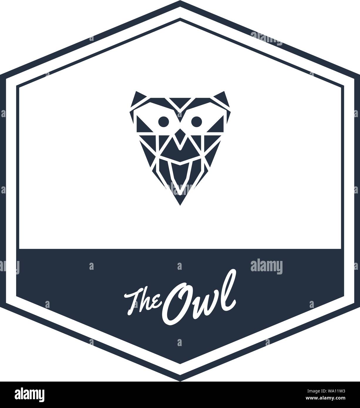 owl logo sign icon symbol bird vector art illustration Stock Vector ...