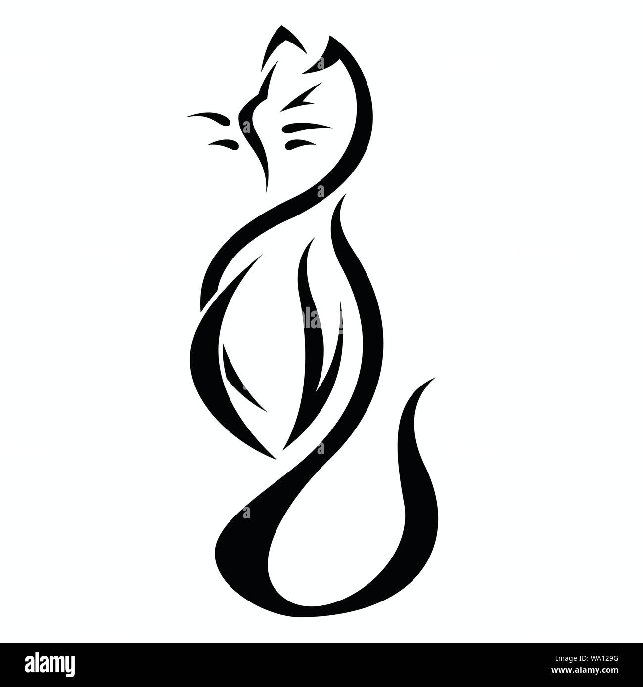 vector illustration of a cat Stock Vector