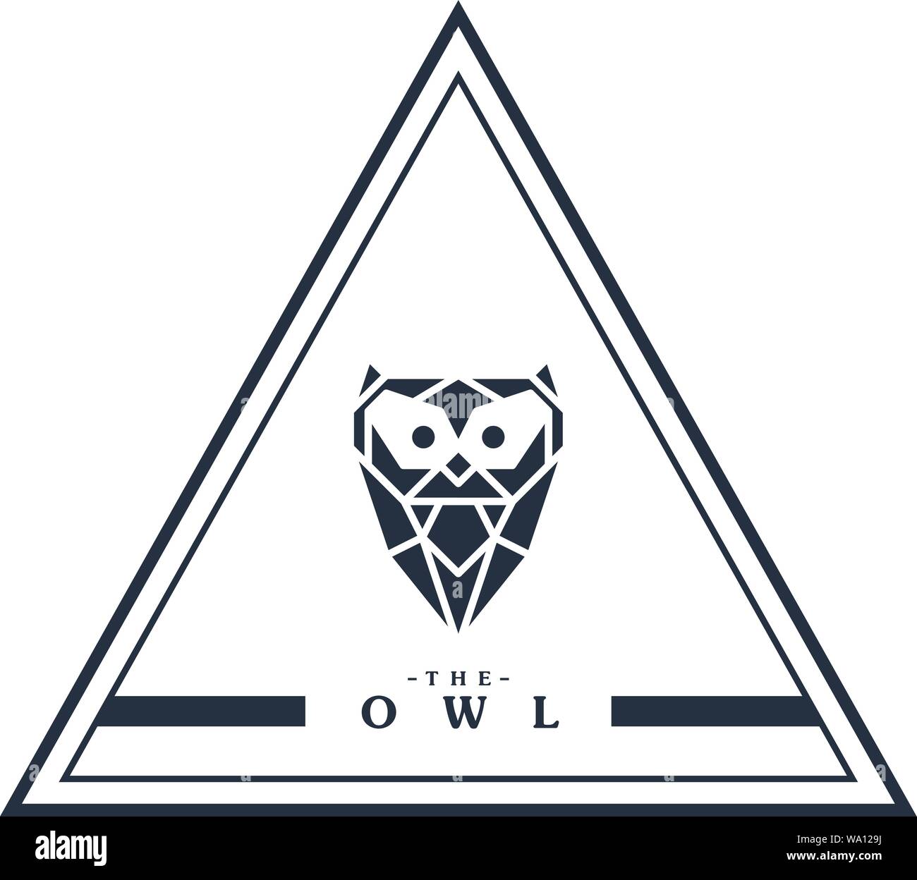 owl logo sign icon symbol bird vector art illustration Stock Vector ...