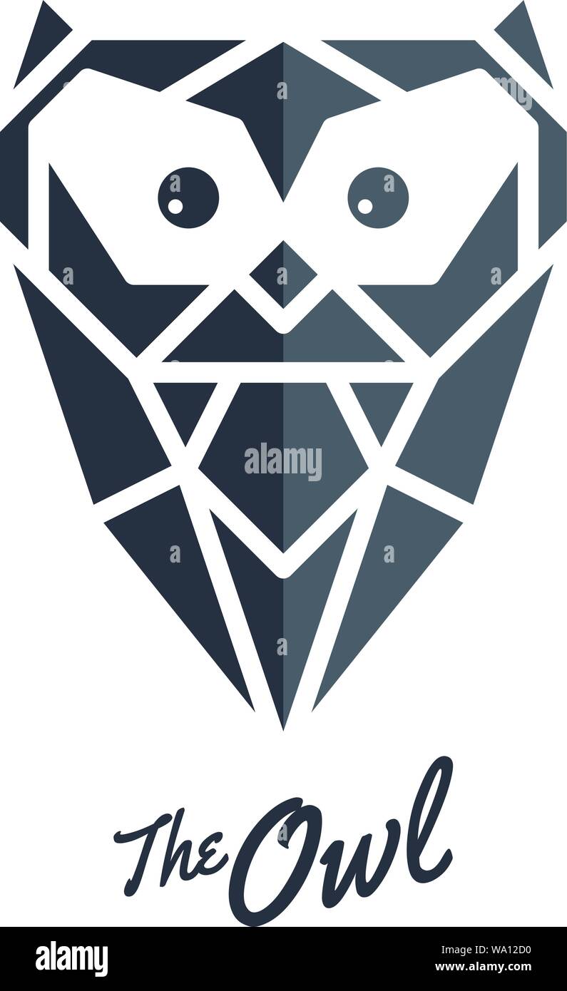 owl logo sign icon symbol bird vector art illustration Stock Vector ...