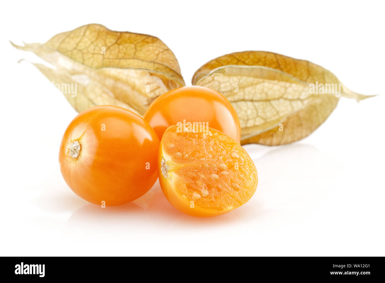 Physalis Fruit Or Winter Cherry Isolated On White Background Stock Photo Alamy