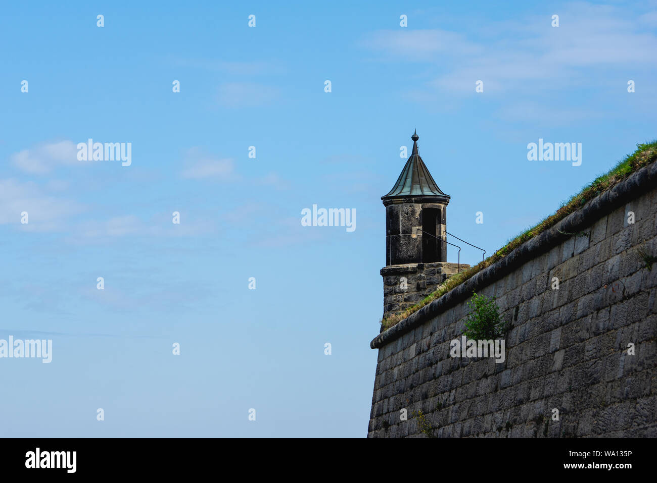 lookout tower on old fortress in saxony Germany Stock Photo
