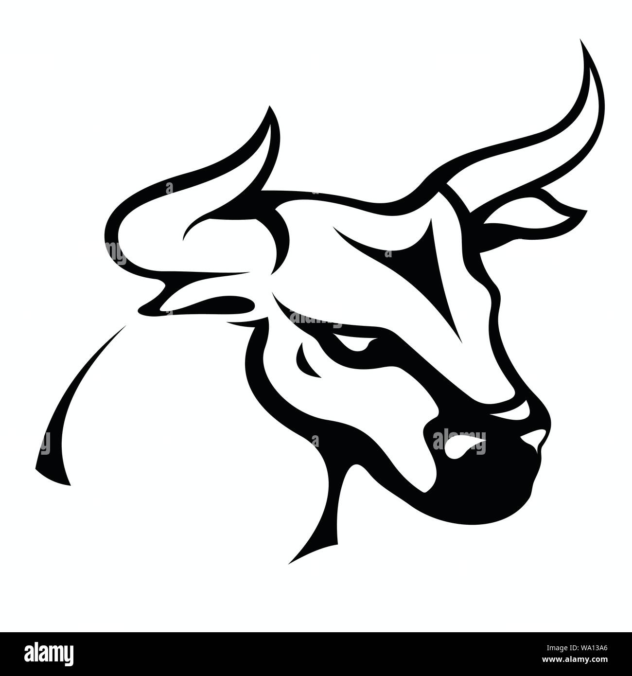 vector illustration of a buffalo Stock Vector