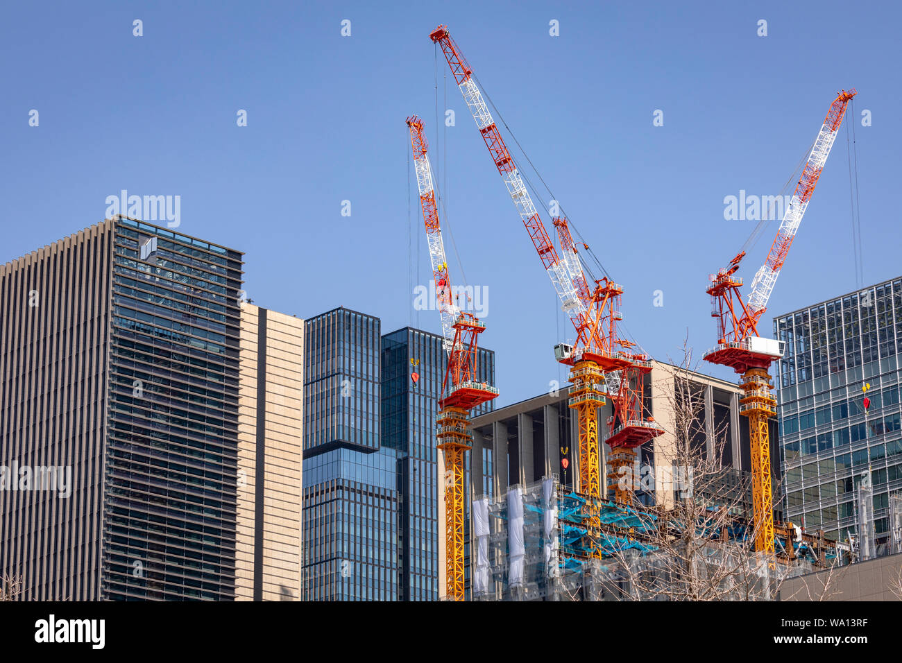 Construction work in Tokyo, Japan Stock Photo Alamy