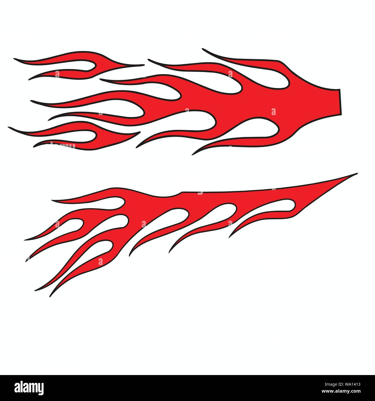 Vector illustration of fire tribal Stock Vector
