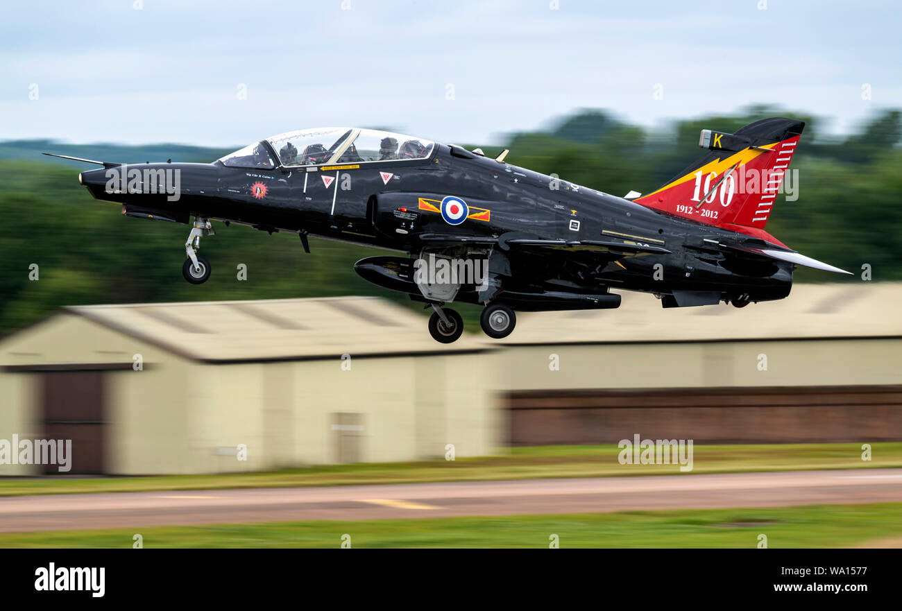 RAF Hawk T2 take off at the Royal International Air Tattoo 2019 Stock Photo
