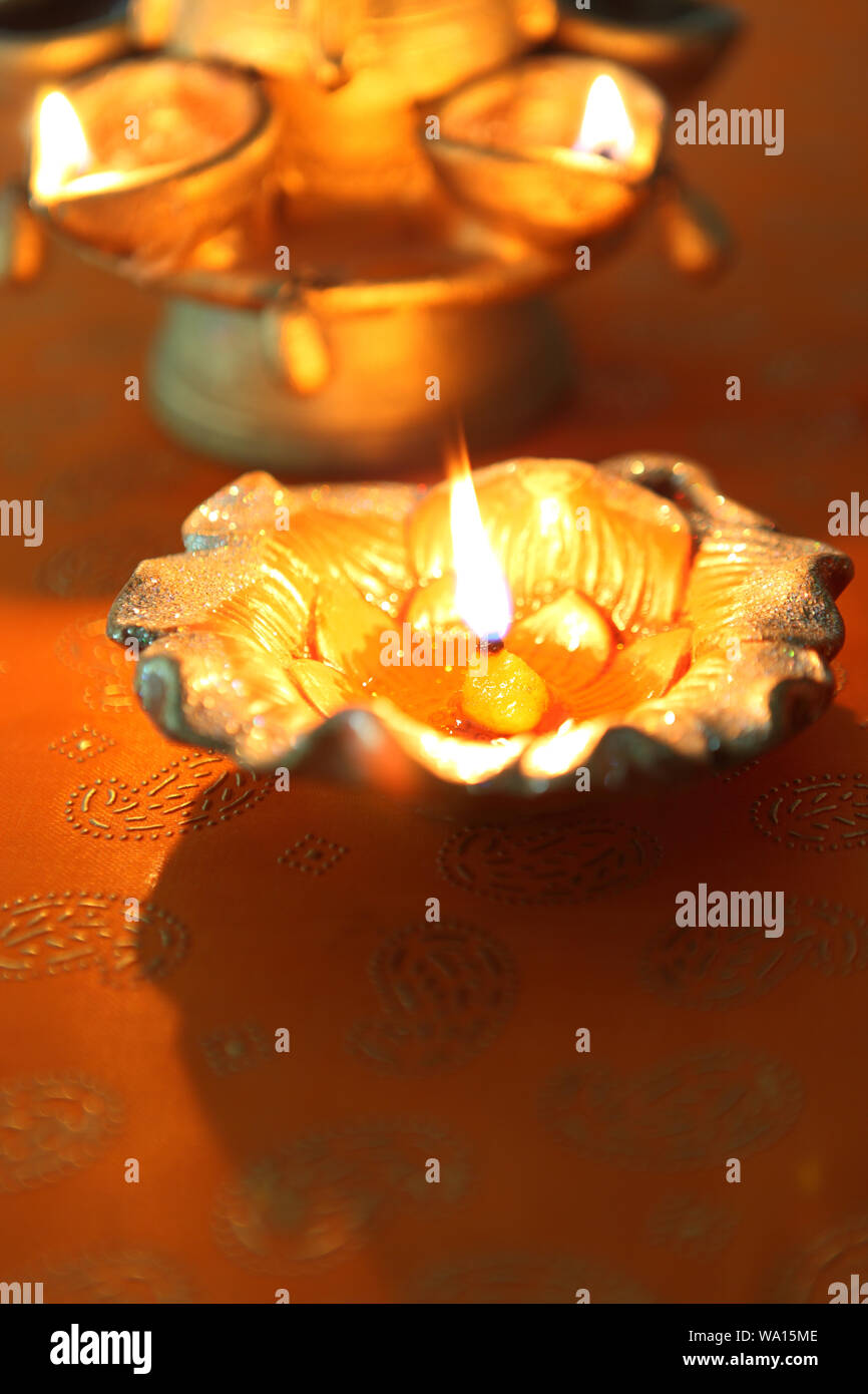 Burning oil lamp Stock Photo Alamy