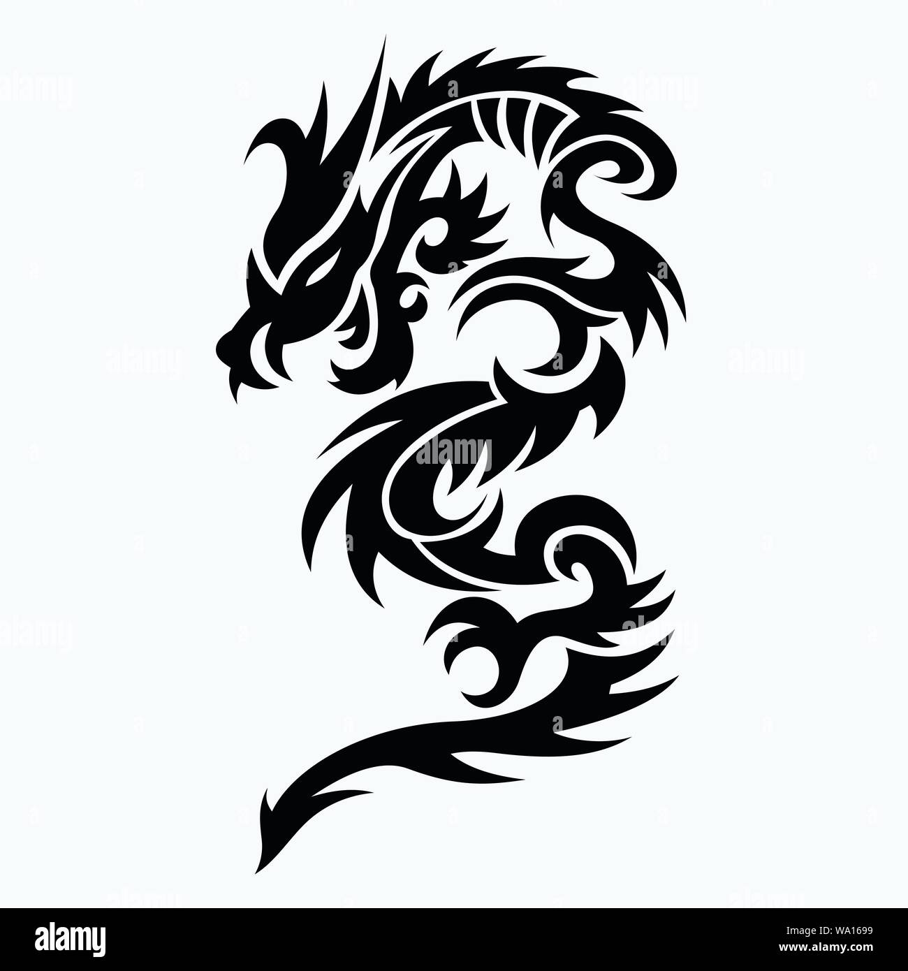Red Chinese Dragon Temporary Tattoo  TattooIcon