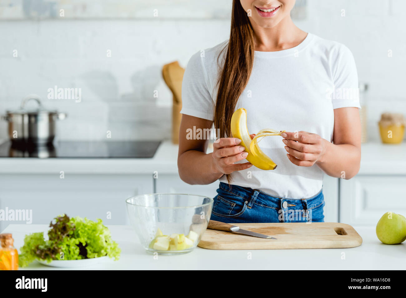 Woman peeling apples hi-res stock photography and images - Alamy