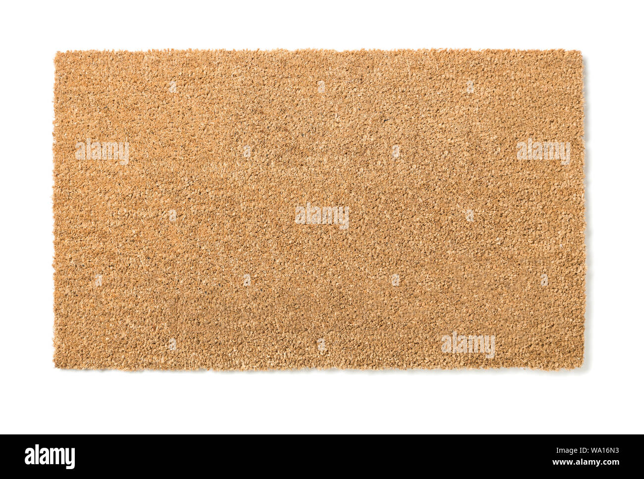 Blank Welcome Mat Isolated on White With Clipping Path - Ready For Your Own Text and Background. Stock Photo
