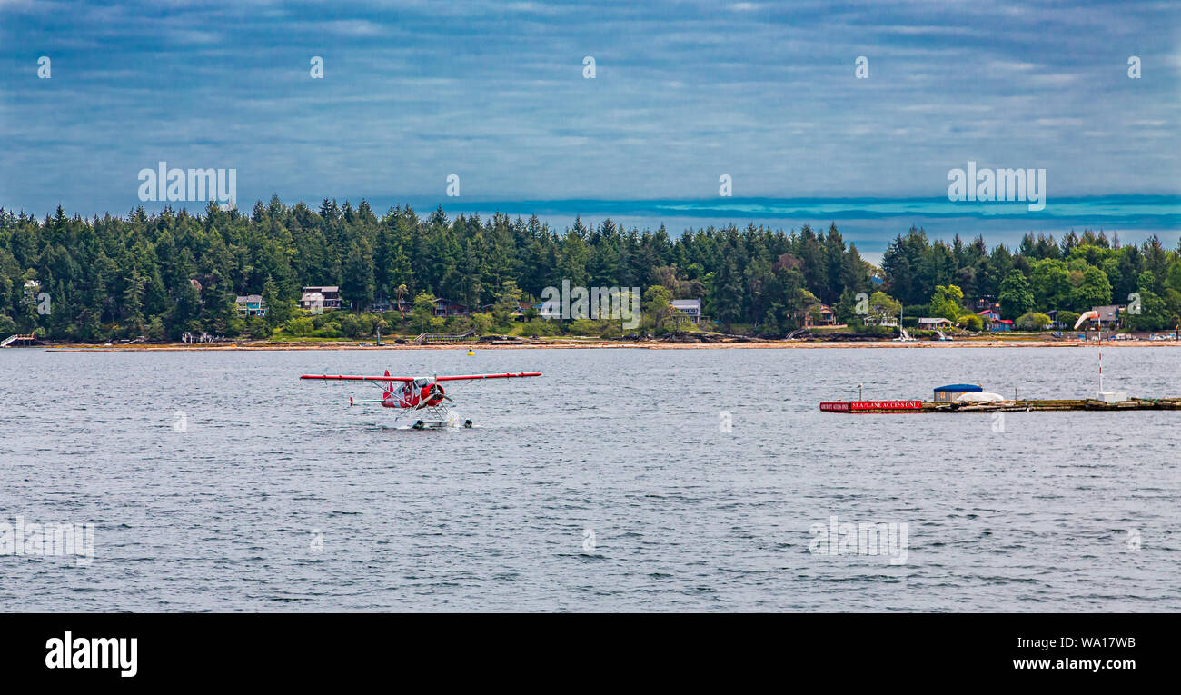 Harbour Air seaplanes in Nanaimo, British Columbia, Canada Stock Photo