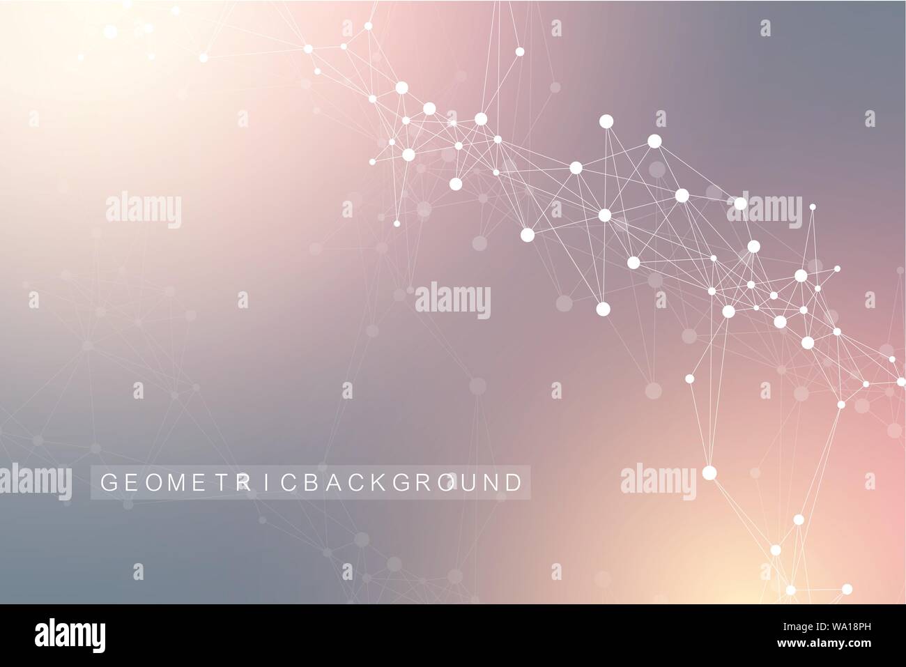 Nano technologies abstract background. Cyber technology concept. Artificial Intelligence, virtual reality, bionics, robotics, global network Stock Vector