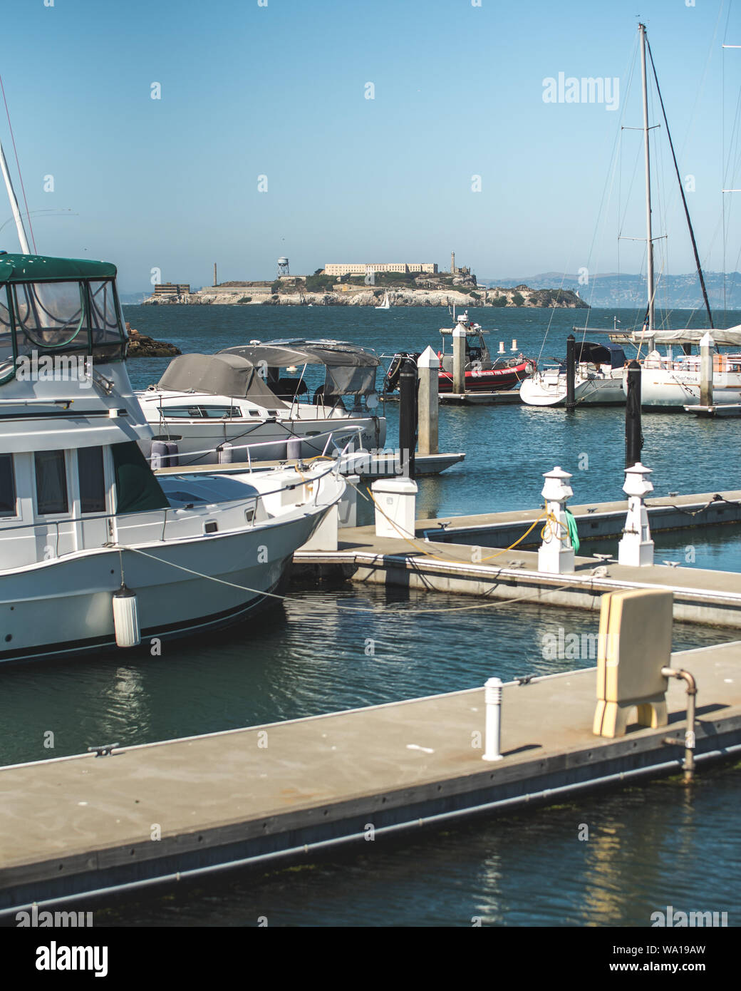 Alcatraz in the Bay Stock Photo