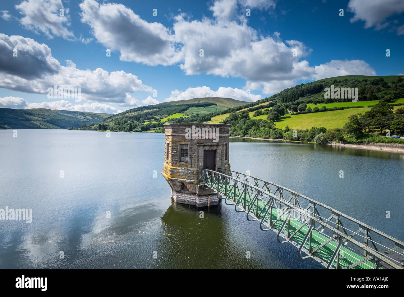 Talybont Reservoir in the Brecon Beacons, Wales, UK Stock Photo