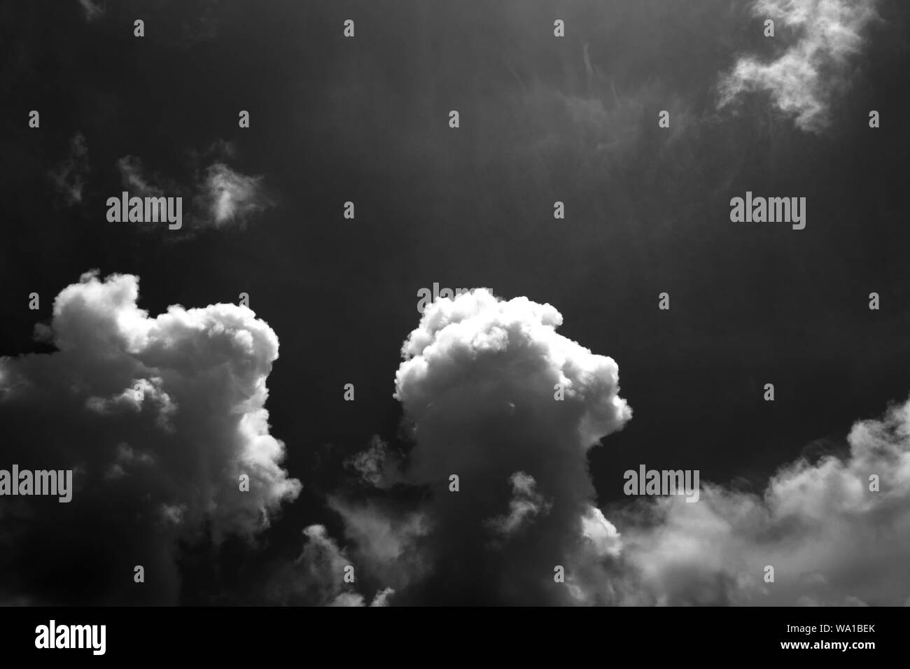 Silver clouds background Black and White Stock Photos & Images - Alamy