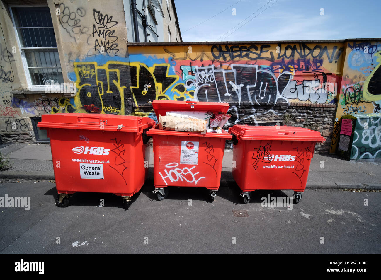 Graffiti Recycling Center In Background