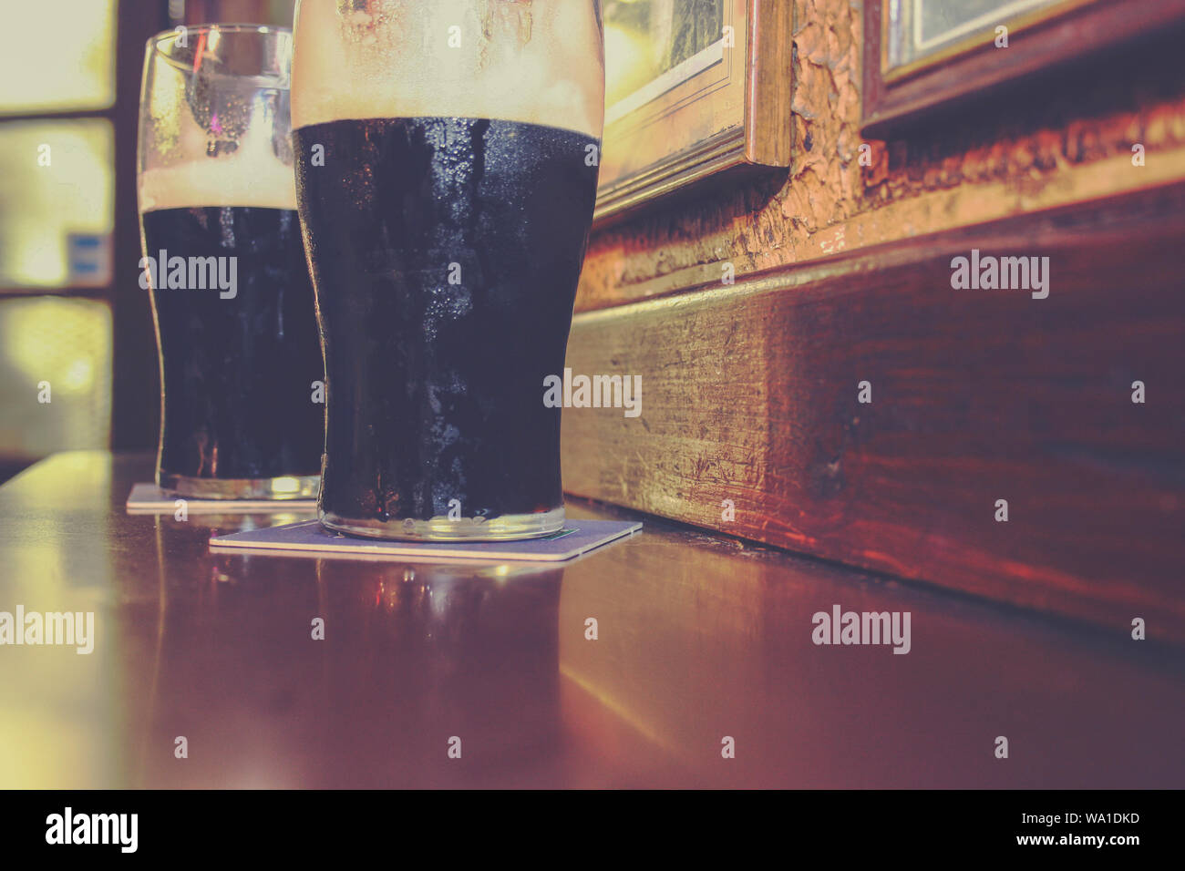 Beer glasses murphys irish stout hi-res stock photography and images