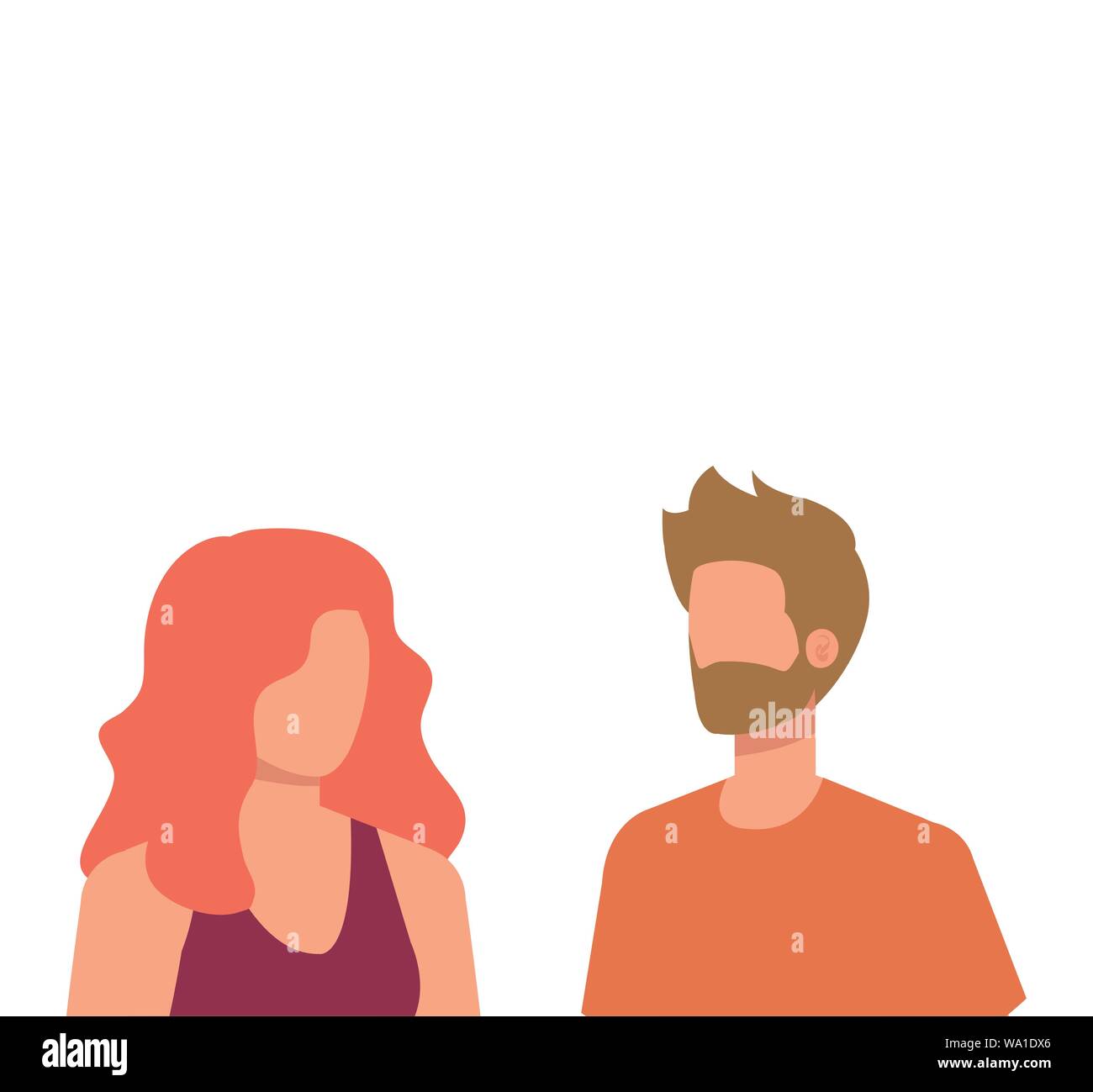 young lovers couple avatars characters Stock Vector Image & Art - Alamy