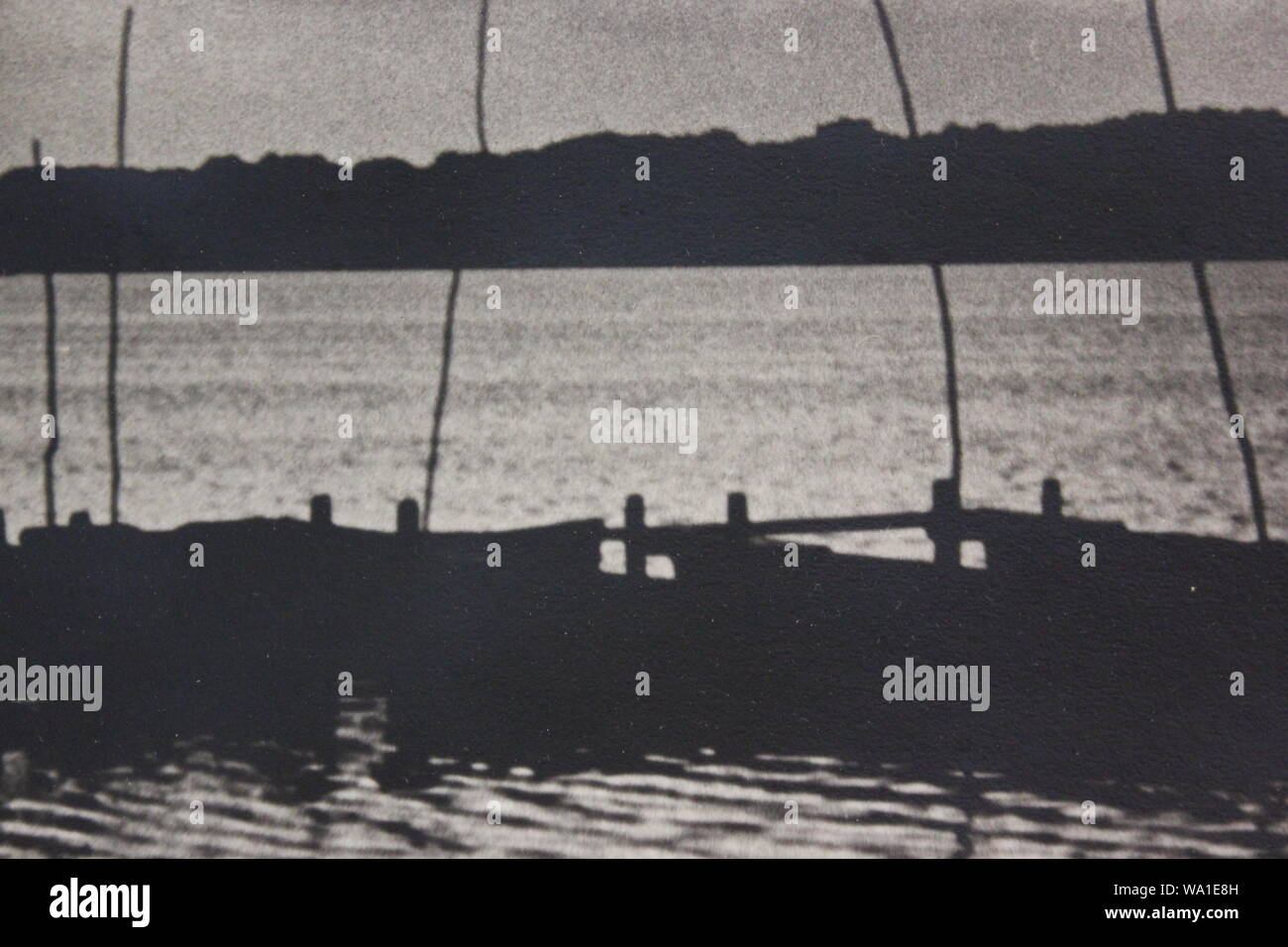 Fine black and white art photography from the 1970s of boats moored in ...
