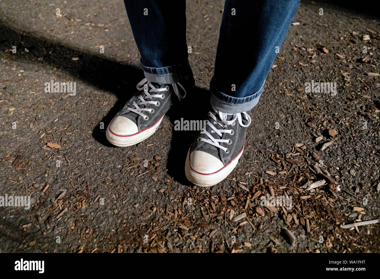 Woman wearing Keds canvas high top sneakers Boston Massachusetts USA Stock  Photo - Alamy