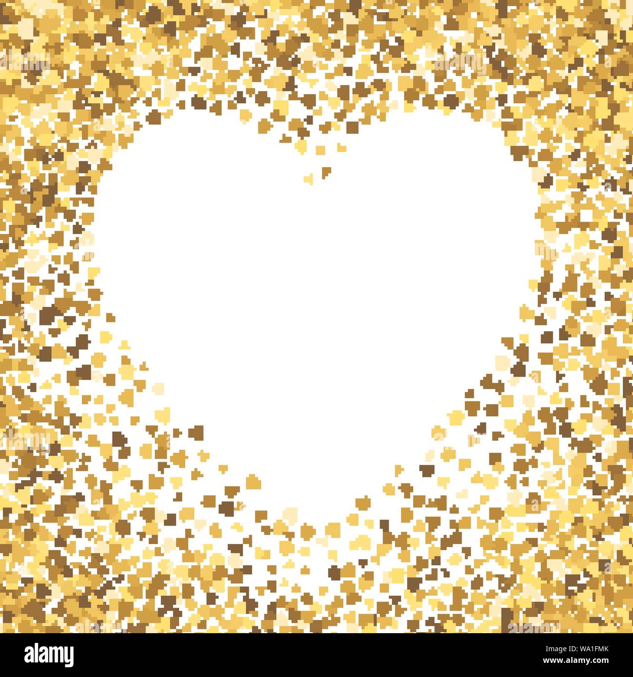Frame or border of random scatter hearts Stock Vector Image & Art - Alamy