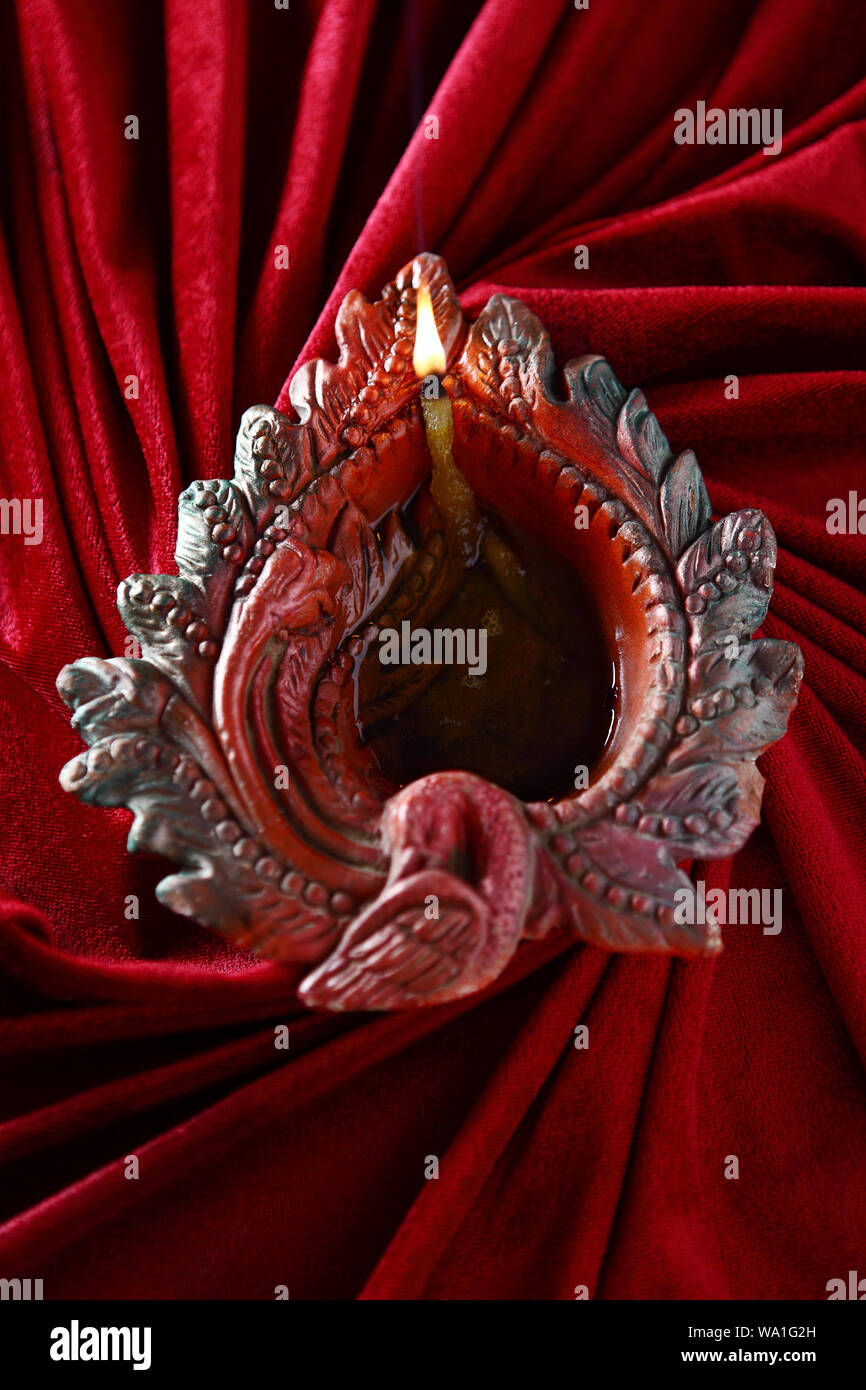 Close up of a burning oil lamp Stock Photo Alamy