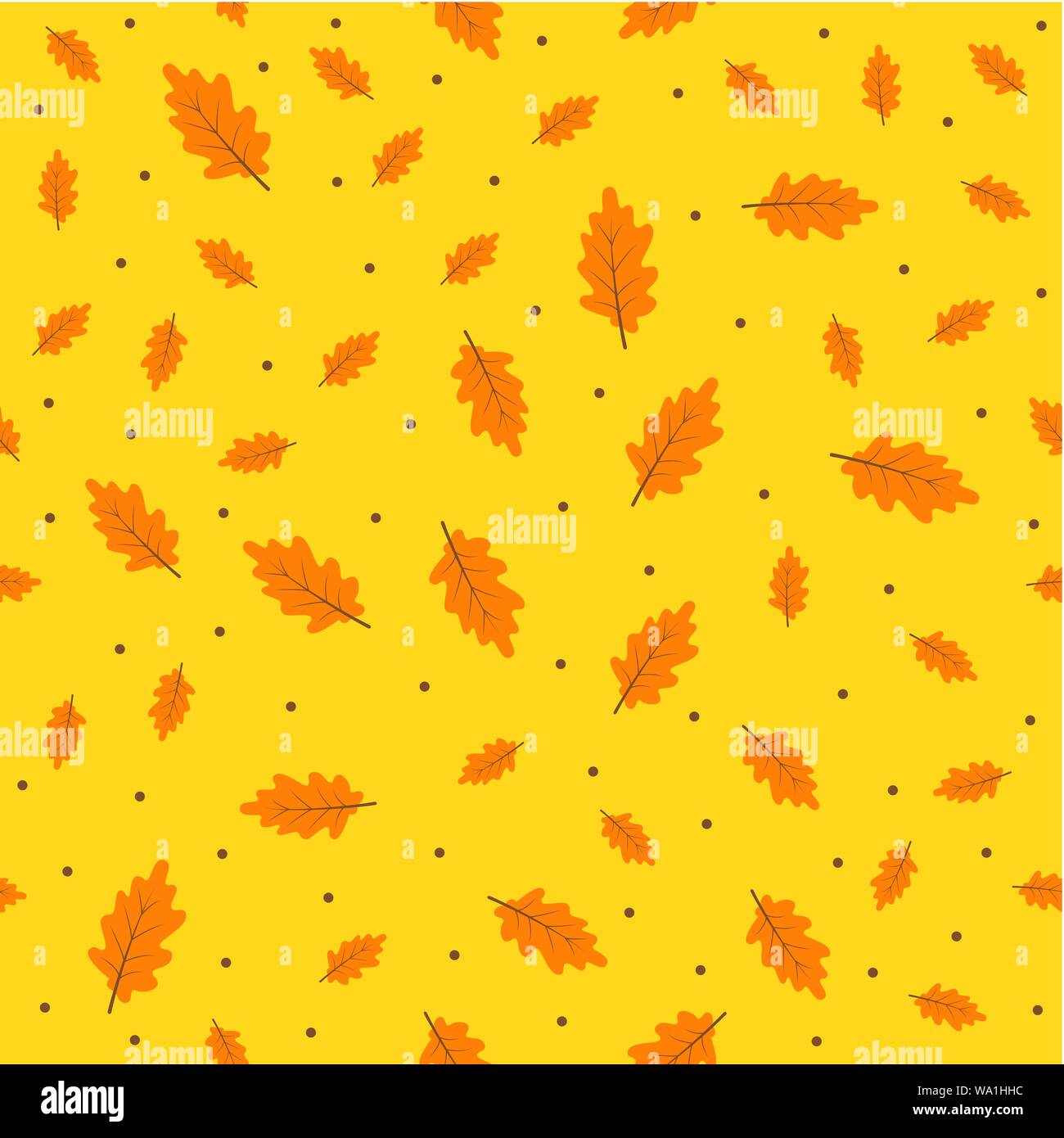 Seamless pattern autumn leaves Stock Vector Images - Alamy