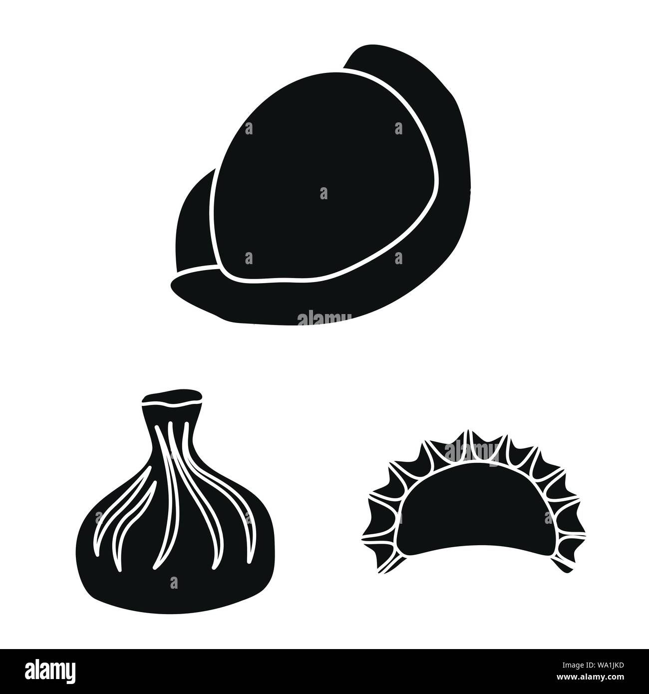 Isolated object of cuisine and appetizer icon. Collection of cuisine ...