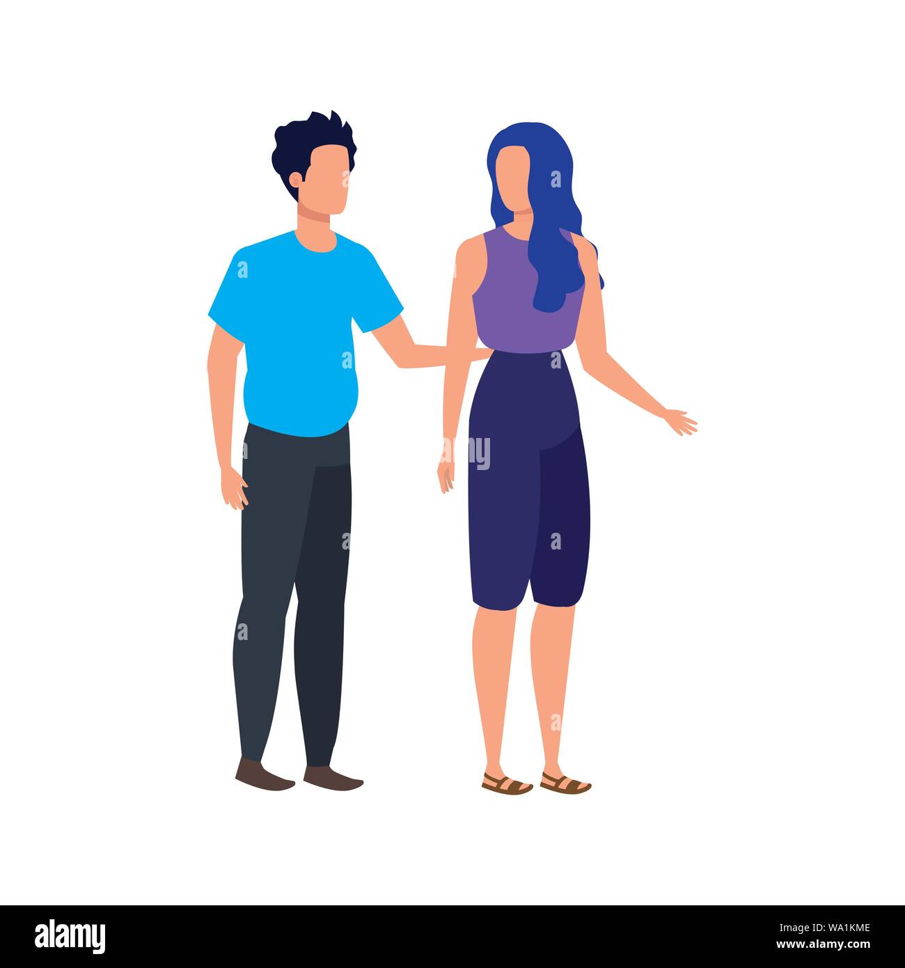 young lovers couple avatars characters Stock Vector Image & Art - Alamy