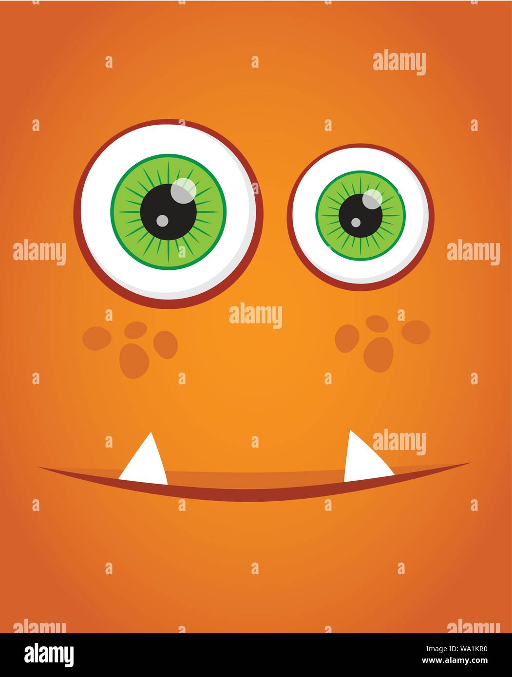 Fanny face monster background. Vector illustration Stock Vector