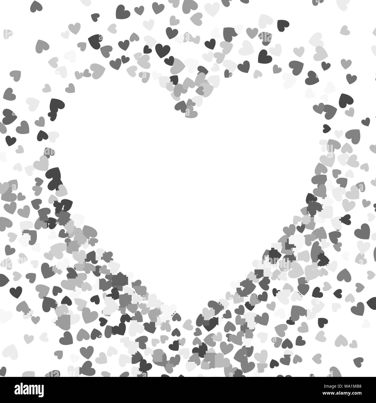 Random Heart Shape Frame or border of random scatter hearts Stock Vector Image & Art - Alamy