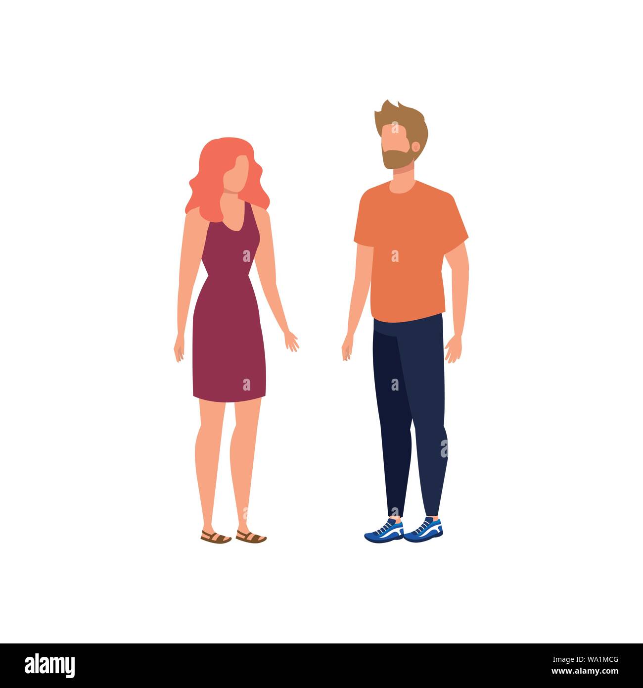 young lovers couple avatars characters Stock Vector Image & Art - Alamy