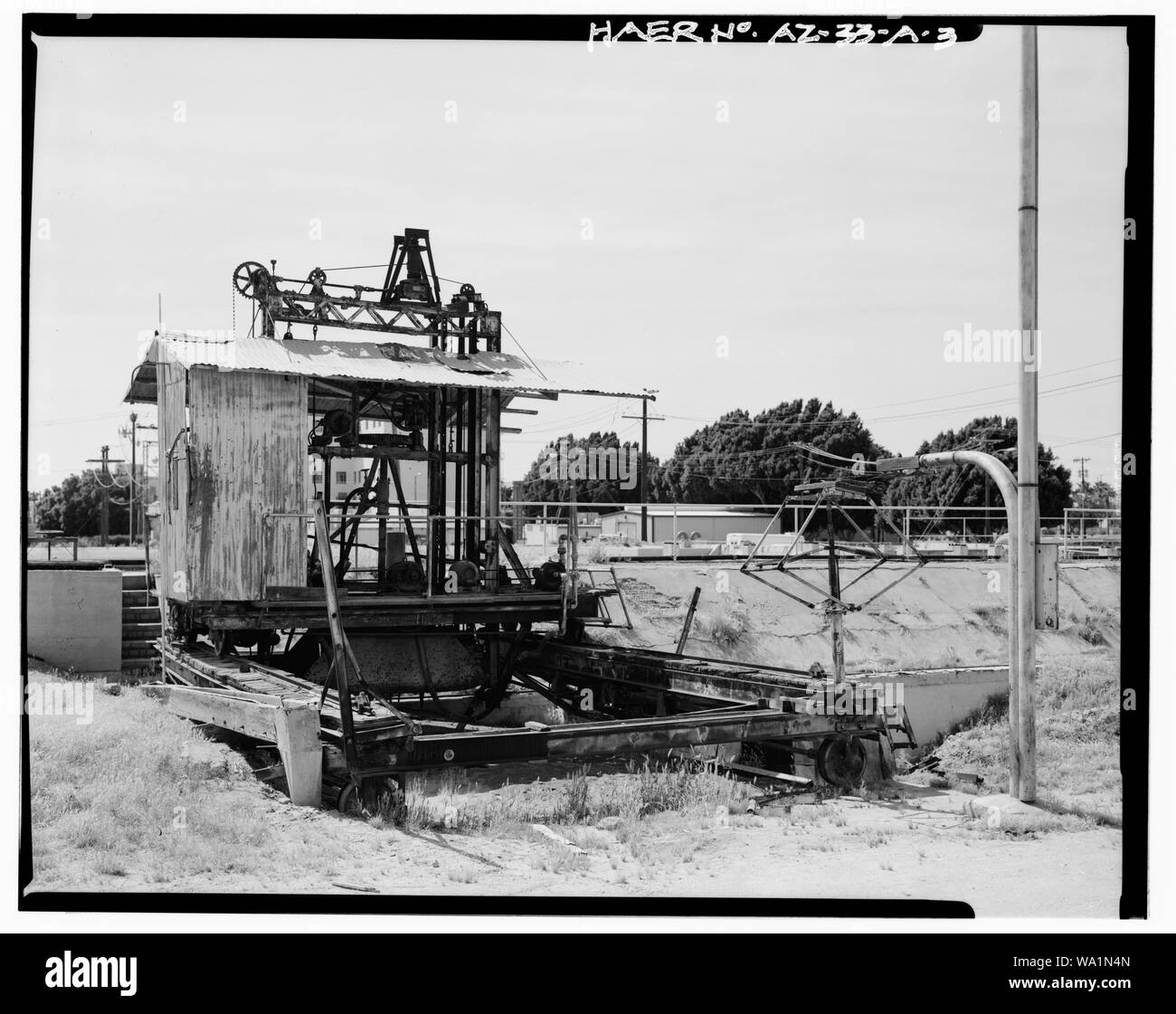 BLAISDELL SLOW SAND FILTER WASHING MACHINE. VIEW LOOKING SOUTHWEST