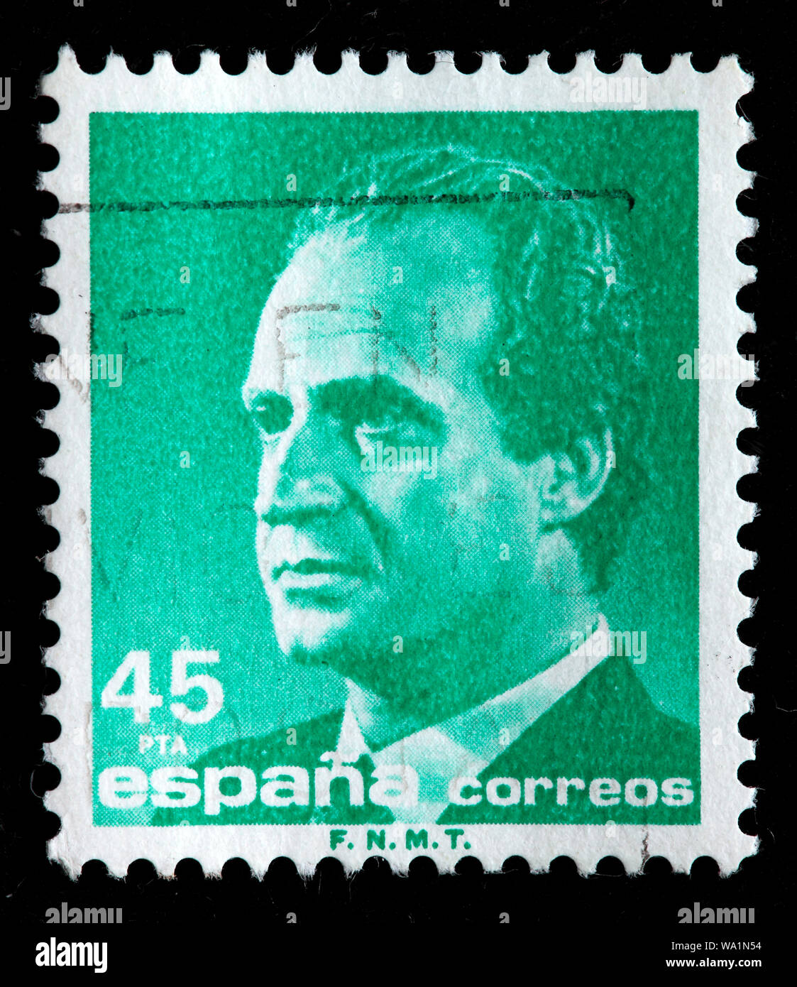 Juan Carlos I, King of Spain, postage stamp, Spain Stock Photo