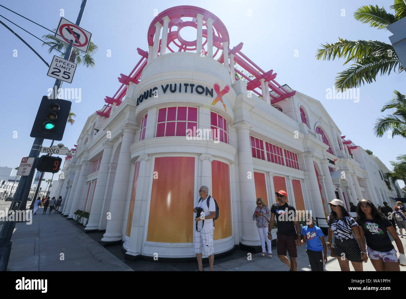 Louis Vuitton Store On Rodeo Drive Los Angeles Stock Photo