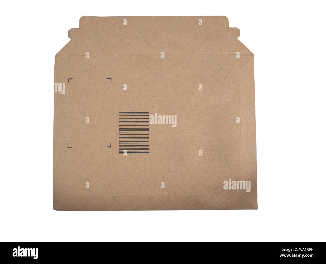 Top view letter or brown envelope isolated on white background, Object with clipping path. Stock Photo