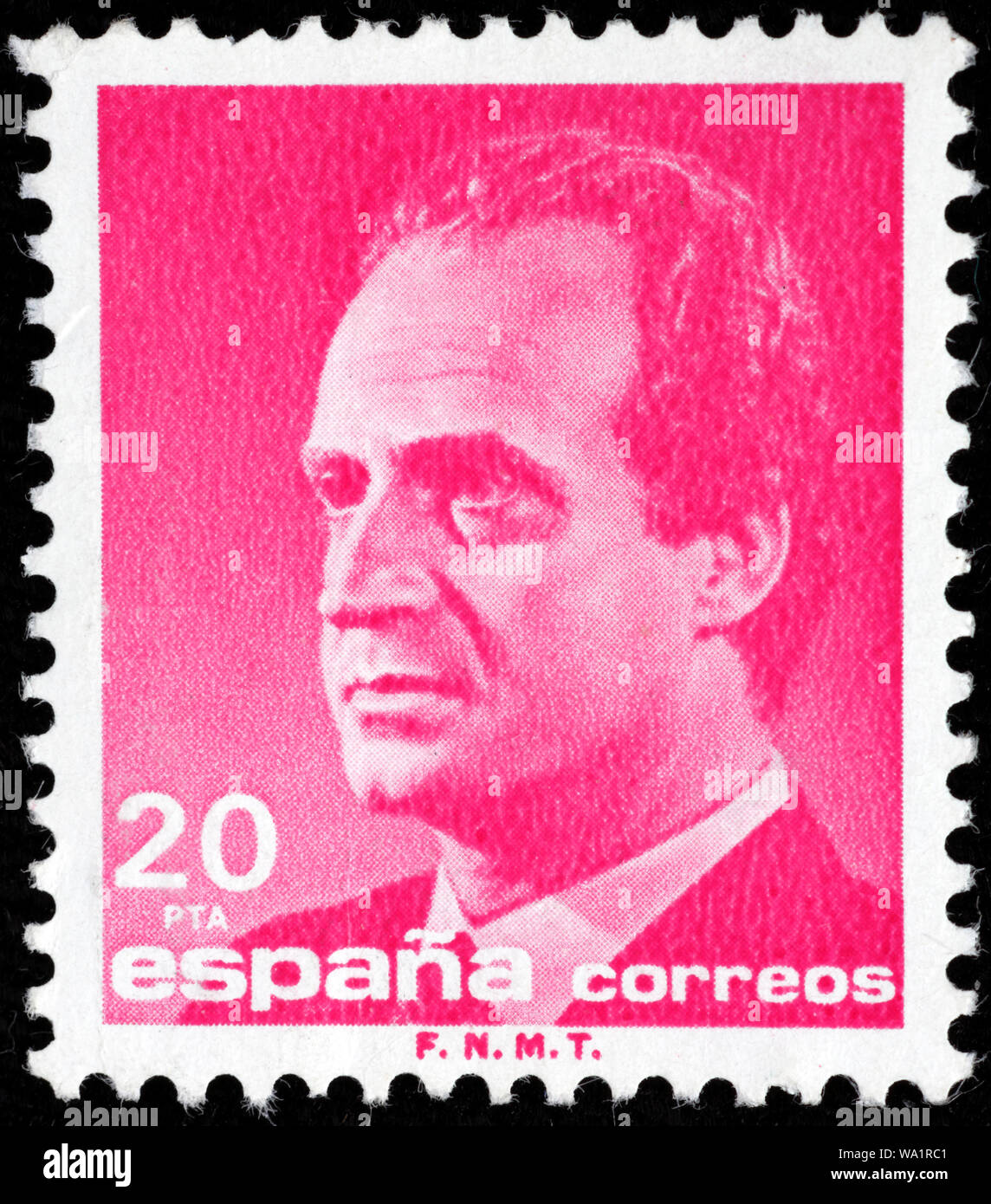Juan Carlos I, King of Spain, postage stamp, Spain, 1987 Stock Photo