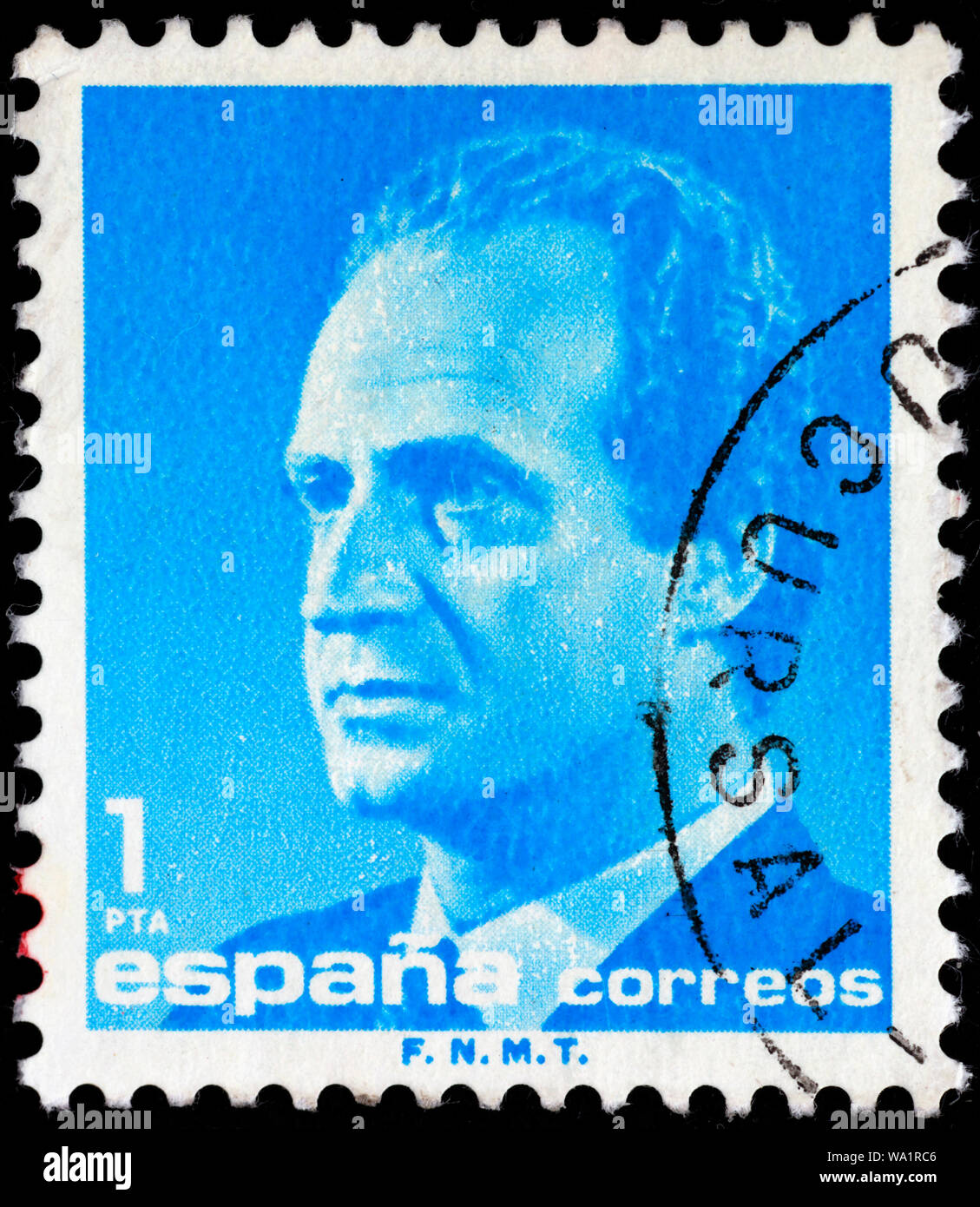 Juan Carlos I, King of Spain, postage stamp, Spain, 1985 Stock Photo