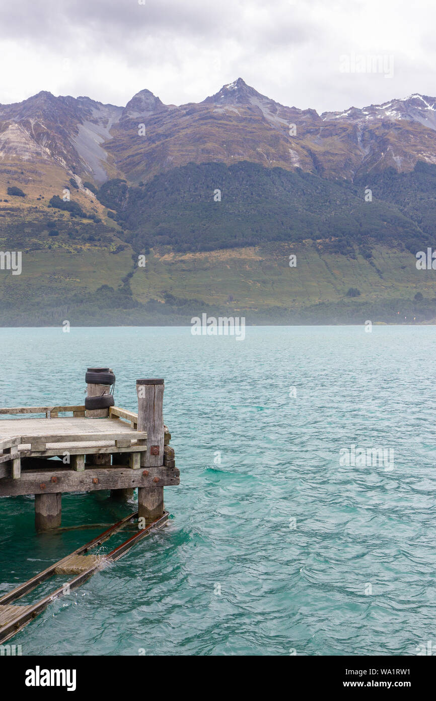 northern end of Lake Wakatipu in the South Island, New Zealand Stock ...