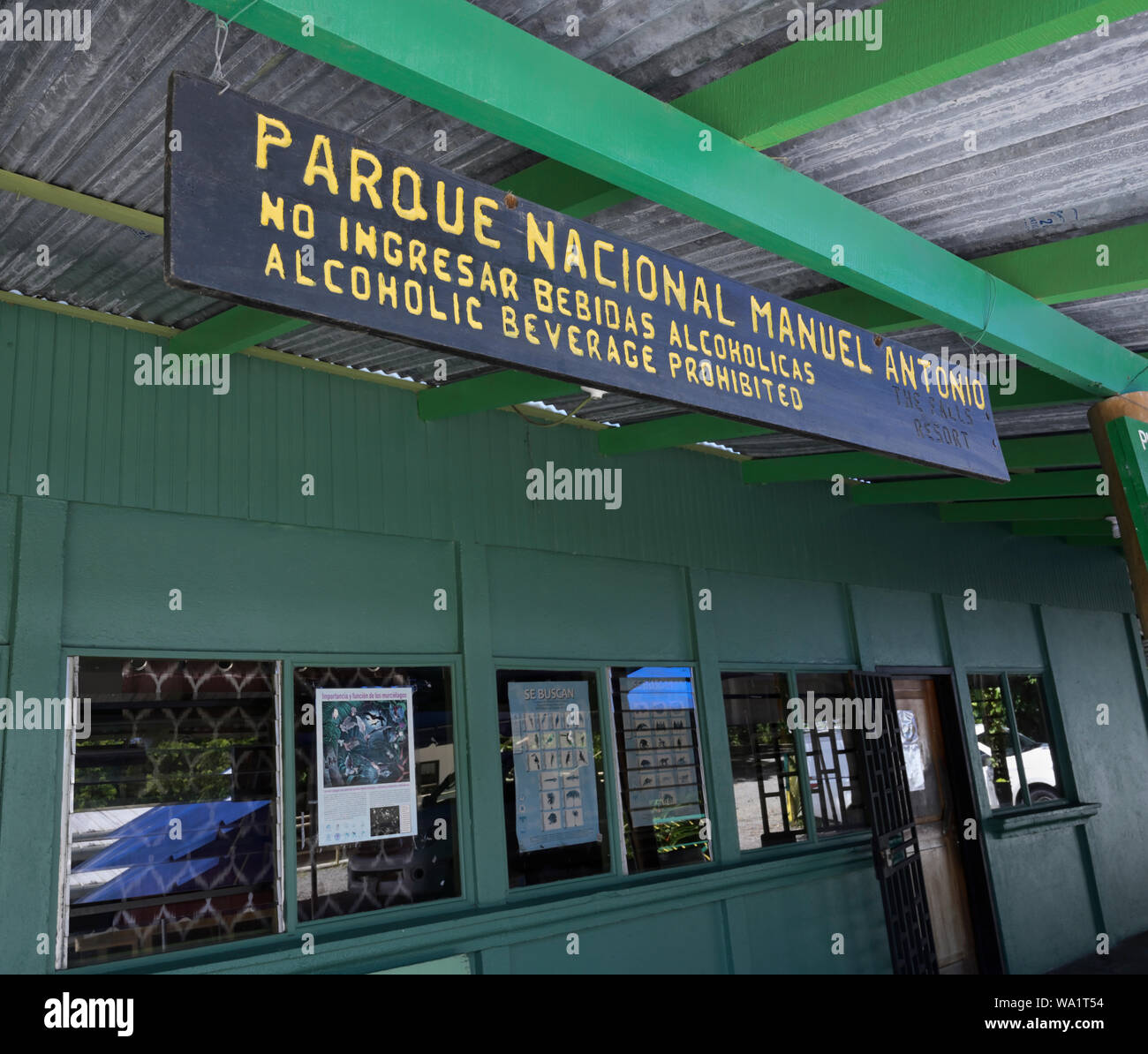 Manuel Antonio National Park entrance Stock Photo