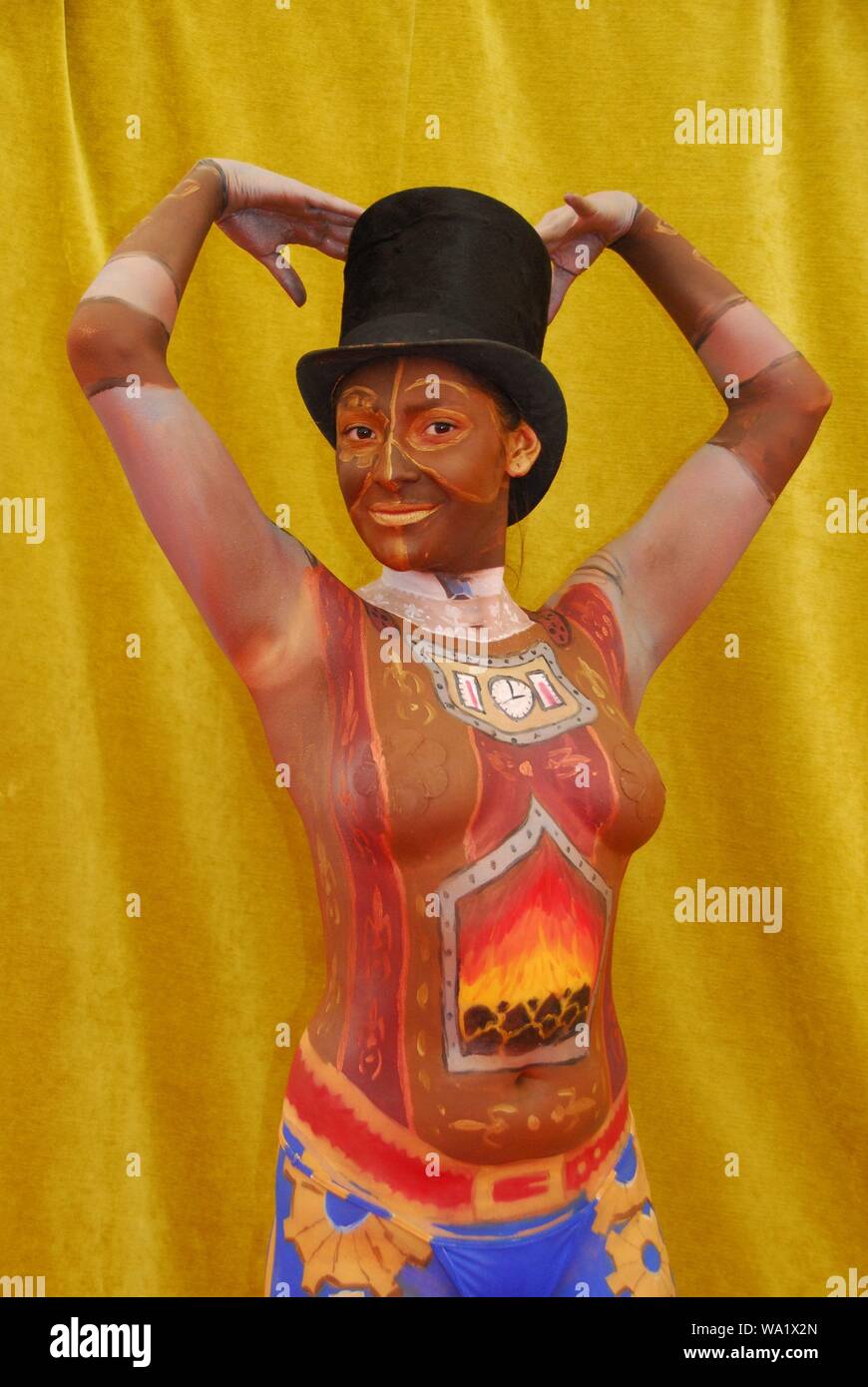 Living Art Show and body painting show organised by Liz Bylett for the