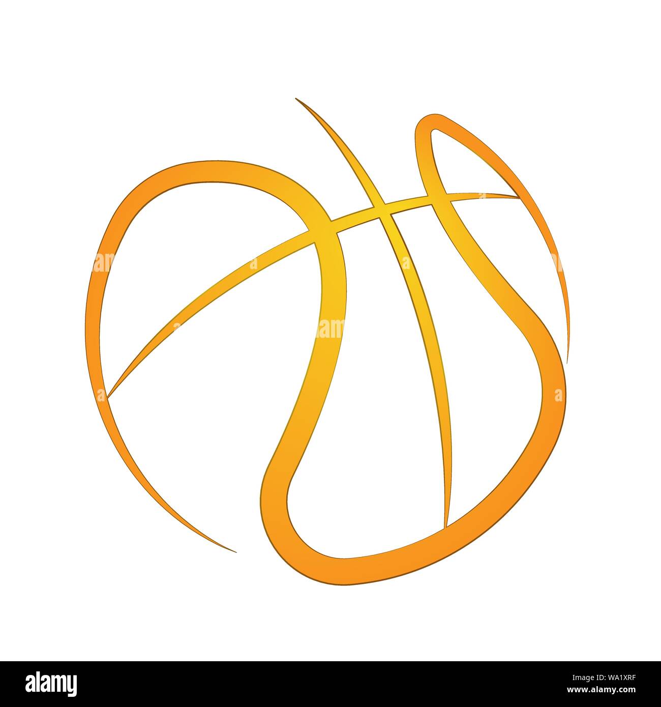 Orange basketball symbol isolated on white background Stock Vector Image & Art Alamy