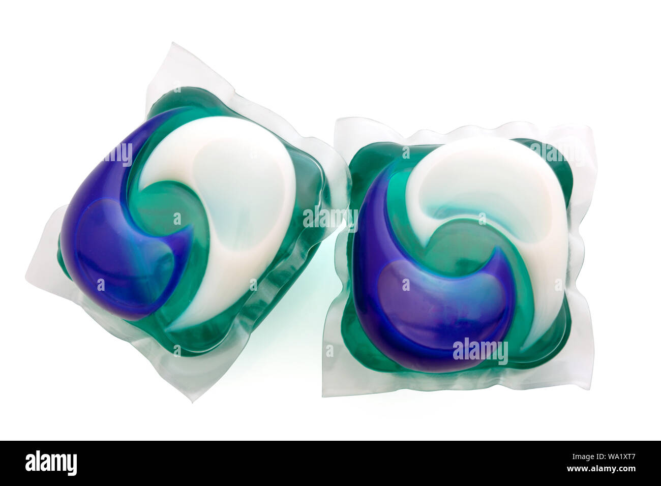 Laundry gel, Washing gel capsule pod for laundry detergent isolated on