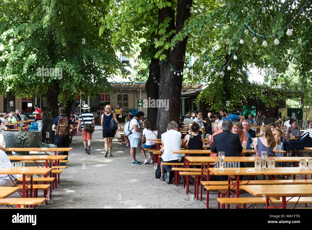 Summer Afternoon At The Prater Beer Garden Berlin Germany Stock Photo 