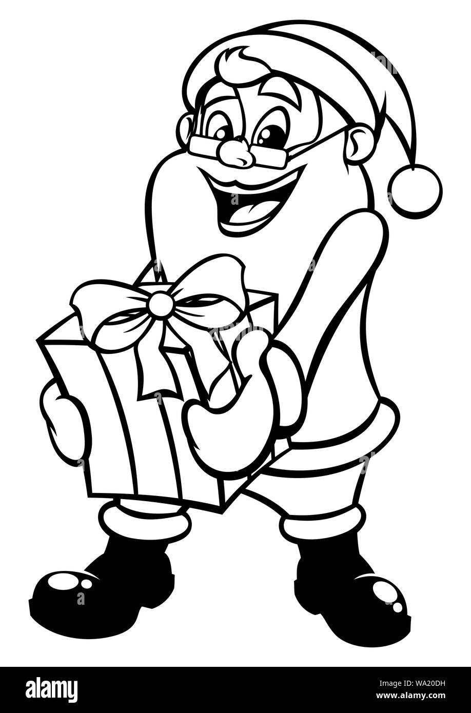 Premium Vector  Coloring page with gift box for kids