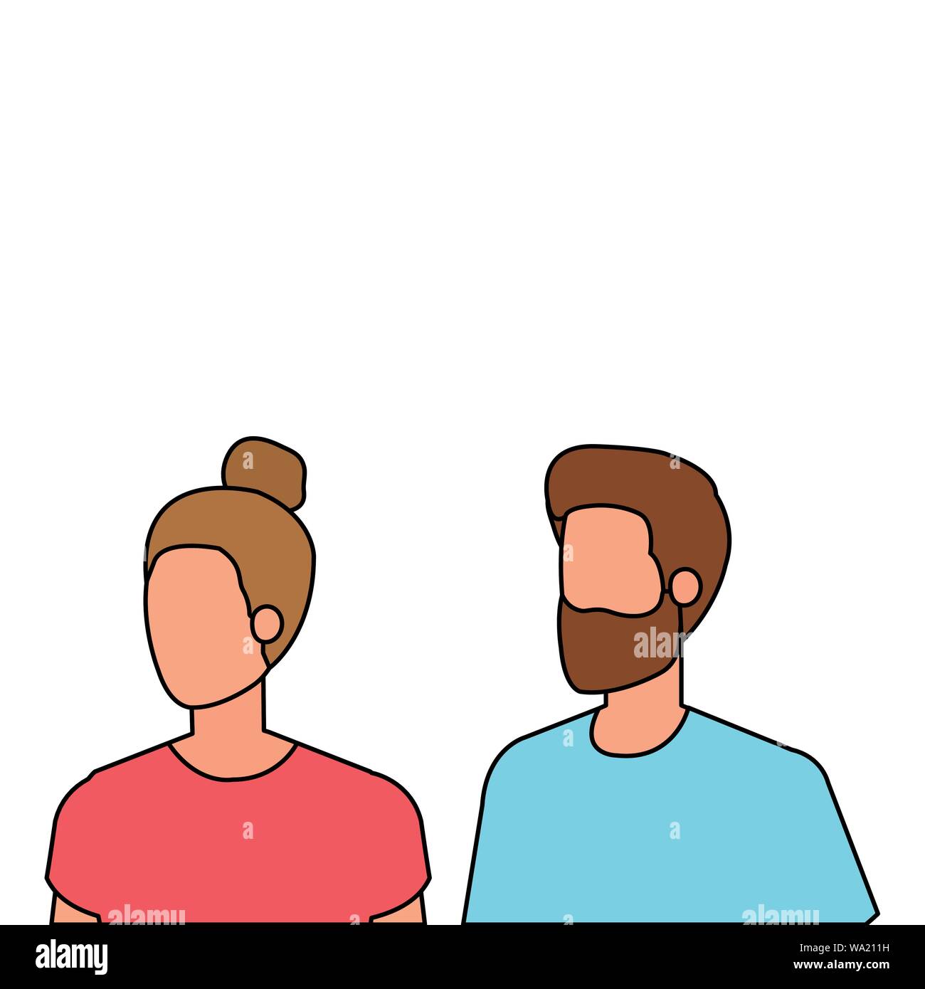 young lovers couple avatars characters Stock Vector Image & Art - Alamy