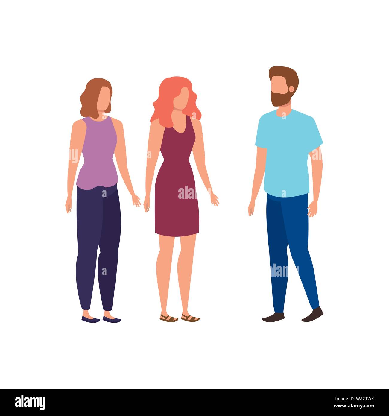 group of people avatars characters Stock Vector Image & Art - Alamy