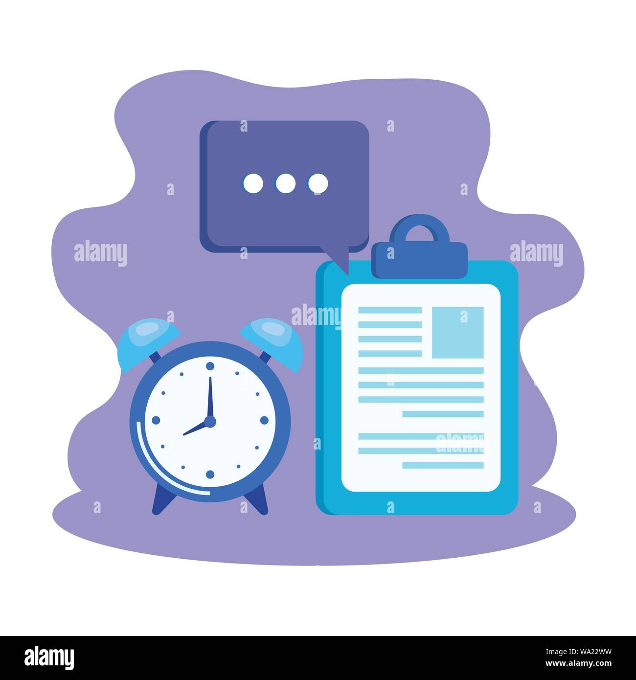 alarm clock with checklist icon Stock Vector Image & Art - Alamy