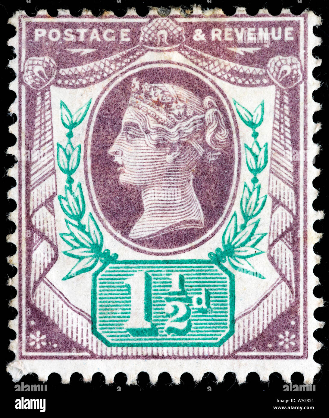 Queen Victoria (18191901), postage stamp, UK, 1887 Stock Photo Alamy