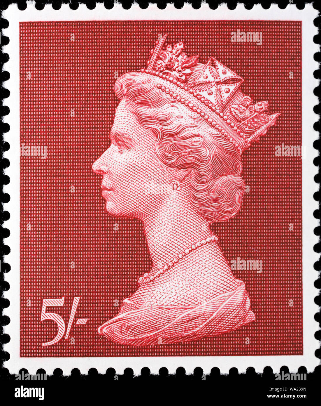 Queen Elizabeth II, Machin series, postage stamp, UK, 1969 Stock Photo